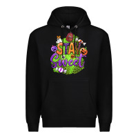 Black stay sweet halloween Premium Hoodie - BundleAndBundleShop