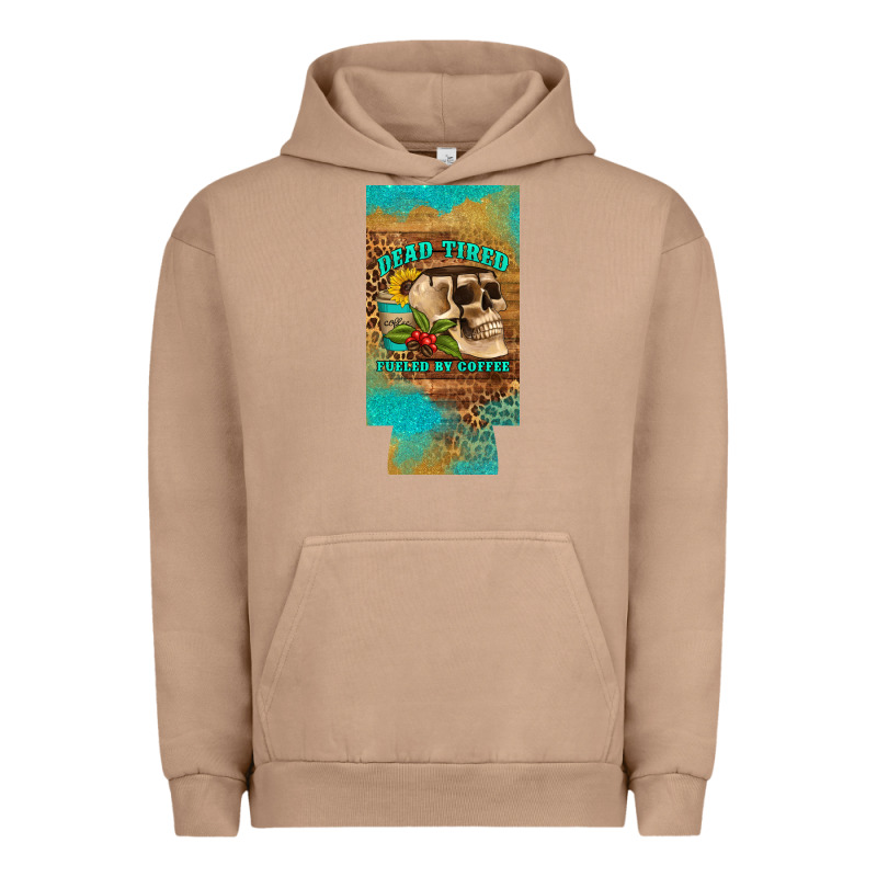 Dead Tired Fueled By Coffee 12 Oz Can Cooler  (slim) Urban Hoodie by Artiststas | Teevron