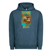 Pigment Midnight Navy dead tired fueled by coffee 12 oz can cooler  (slim) Urban Hoodie - Artiststas