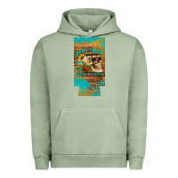 Pigment Oil Green dead tired fueled by coffee 12 oz can cooler  (slim) Urban Hoodie - Artiststas