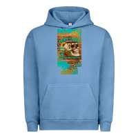 Pigment Pebble Blue dead tired fueled by coffee 12 oz can cooler  (slim) Urban Hoodie - Artiststas