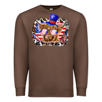 Chestnut 4th of july cow Premium Sweatshirt - texasbilliewilder