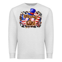 Oatmeal Heather 4th of july cow Premium Sweatshirt - texasbilliewilder