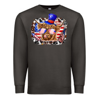 Smoke 4th of july cow Premium Sweatshirt - texasbilliewilder