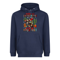 Navy giddy up jingle horse pick up your feet Heavyweight Hoodie - MaliasSmallBusiness