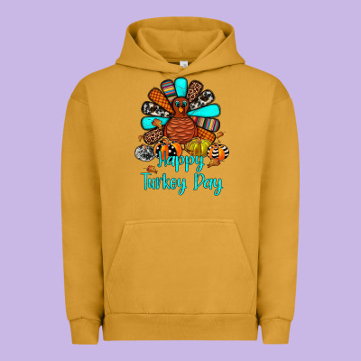 Happy Turkey Day Urban Hoodie Designed By Jahusdesignshop