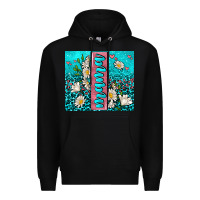 Black turquoise leopard mama Premium Hoodie - AdoDesignShop