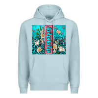 Blue Mist turquoise leopard mama Premium Hoodie - AdoDesignShop