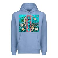 Colony Blue turquoise leopard mama Premium Hoodie - AdoDesignShop