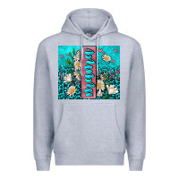 Heather Grey turquoise leopard mama Premium Hoodie - AdoDesignShop