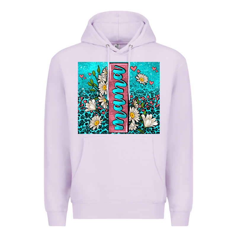 Turquoise Leopard Mama Premium Hoodie by AdoDesignShop | Teevron
