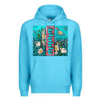 Ocean Blue turquoise leopard mama Premium Hoodie - AdoDesignShop