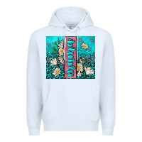 White turquoise leopard mama Premium Hoodie - AdoDesignShop