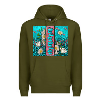 Army Green turquoise leopard mama Premium Hoodie - AdoDesignShop