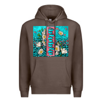 Coffee turquoise leopard mama Premium Hoodie - AdoDesignShop