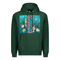 Sports Green turquoise leopard mama Premium Hoodie - AdoDesignShop