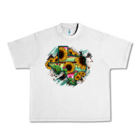 Lunar Rock Texas Map Sunflower Cactus Serape Urban Heavy Tee - RanaPortraitStore