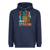 Navy cozy season Heavyweight Hoodie - MaliasSmallBusiness