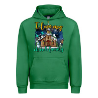 Emerald Christmas church and snow   ı love my church family Urban Hoodie - AdoDesignShop