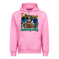 Fuchsia Pink Christmas church and snow   ı love my church family Urban Hoodie - AdoDesignShop