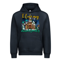 Navy Christmas church and snow   ı love my church family Urban Hoodie - AdoDesignShop
