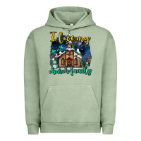 Pigment Oil Green Christmas church and snow   ı love my church family Urban Hoodie - AdoDesignShop