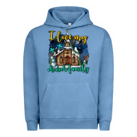 Pigment Pebble Blue Christmas church and snow   ı love my church family Urban Hoodie - AdoDesignShop
