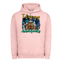 Pigment Salmon Christmas church and snow   ı love my church family Urban Hoodie - AdoDesignShop