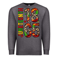 Charcoal Heather 1865 juneteenth Premium Sweatshirt - Zillion Design Studio