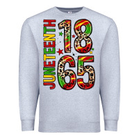 Heather Grey 1865 juneteenth Premium Sweatshirt - Zillion Design Studio