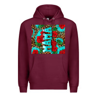 Burgundy rose leopard mama Premium Hoodie - AdoDesignShop