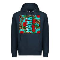 Navy rose leopard mama Premium Hoodie - AdoDesignShop