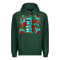 Sports Green rose leopard mama Premium Hoodie - AdoDesignShop