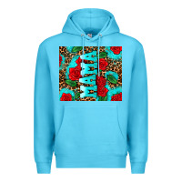 Ocean Blue rose leopard mama Premium Hoodie - AdoDesignShop