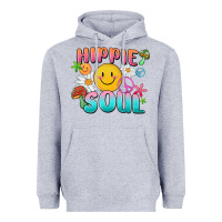 Heather Grey hippie soul Heavyweight Hoodie - MaliasSmallBusiness