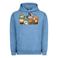 Pigment Pebble Blue heifers coffee cups Urban Hoodie - Jasminsmagicworld