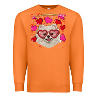 Carrot valentine's day white pomeranian Premium Sweatshirt - RanaPortraitStore