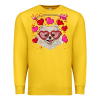 Lemon valentine's day white pomeranian Premium Sweatshirt - RanaPortraitStore