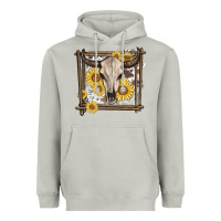 Moon Dust western bull skull Heavyweight Hoodie - MaliasSmallBusiness