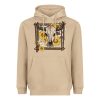 Mushroom western bull skull Heavyweight Hoodie - MaliasSmallBusiness