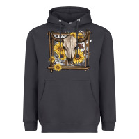 Smoke western bull skull Heavyweight Hoodie - MaliasSmallBusiness