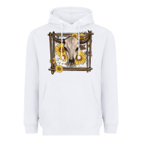 White western bull skull Heavyweight Hoodie - MaliasSmallBusiness