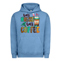 Pigment Pebble Blue half nurse half coffee Urban Hoodie - Jasminsmagicworld