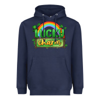 Navy lucky charm Heavyweight Hoodie - MaliasSmallBusiness