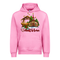Fuchsia Pink the church  chrıst is born Urban Hoodie - AdoDesignShop