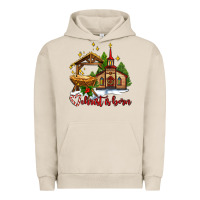Pigment French Oak the church  chrıst is born Urban Hoodie - AdoDesignShop
