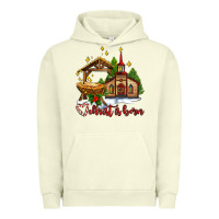 Pigment Pistachio the church  chrıst is born Urban Hoodie - AdoDesignShop