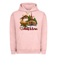 Pigment Salmon the church  chrıst is born Urban Hoodie - AdoDesignShop