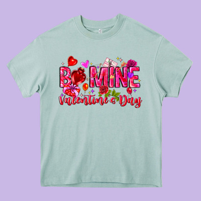 Be Mine Valentines Day Heavy Core Tee Designed By Cowhidedigitalart