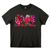 Asphalt Be Mine Valentines Day Heavy Core Tee - CowhideDigitalArt